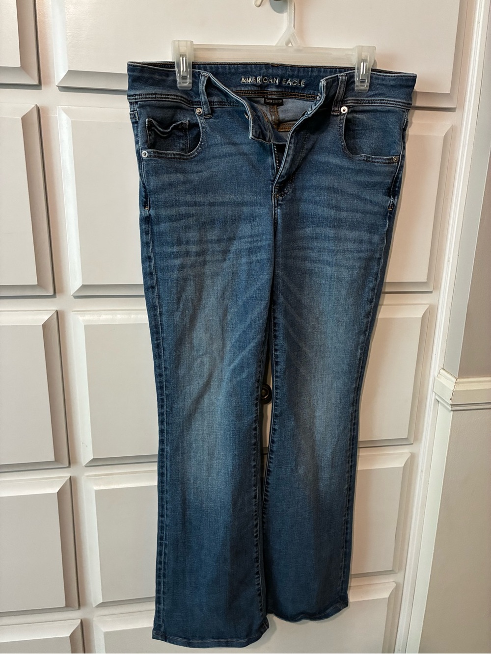 American Eagle Outfitters Women's Dark Blue Flare Jeans